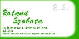 roland szobota business card